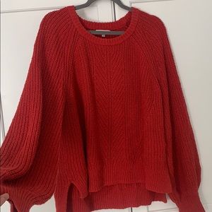 NWOT Madewell Red Pullover Sweater